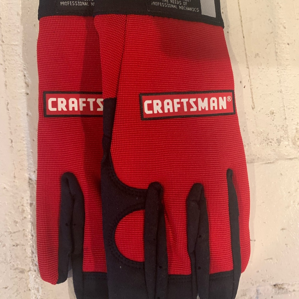 Vintage Craftsman Red Work Gloves - Picture 3 of 4